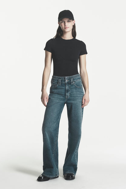 HIGH-RISE WIDE LEG JEAN Cobble Hill | DKNY