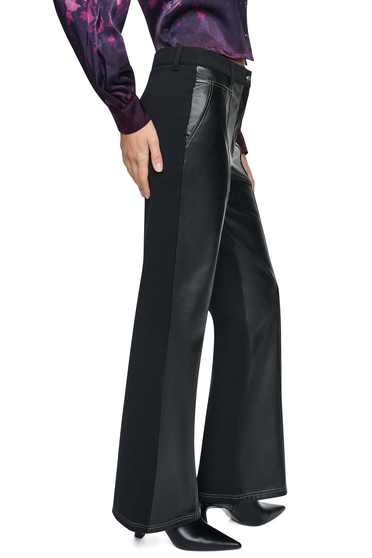 MIXED MEDIA PANT Black | DKNY