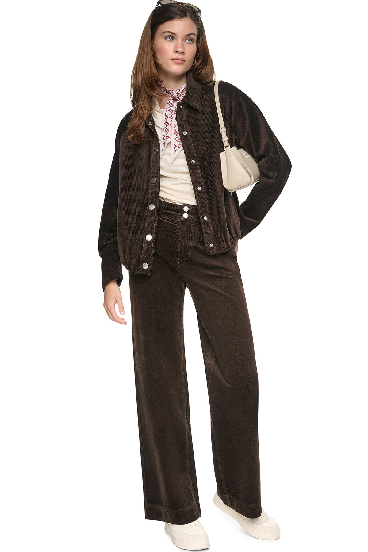 HIGH-RISE WIDE LEG PANT Espresso | DKNY