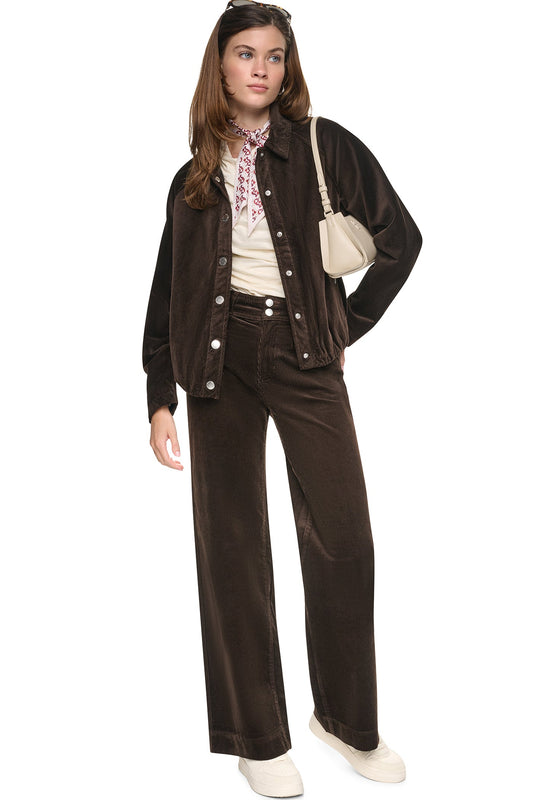 HIGH-RISE WIDE LEG PANT Espresso | DKNY