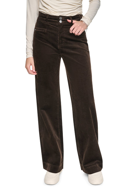 HIGH-RISE WIDE LEG PANT Espresso | DKNY