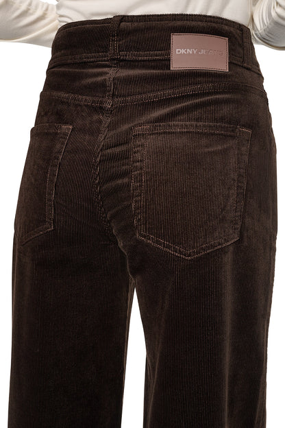 HIGH-RISE WIDE LEG PANT Espresso | DKNY