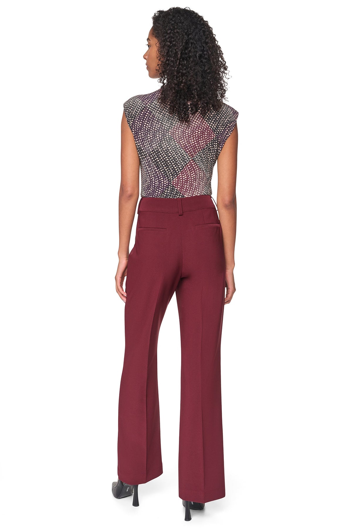HIGH-RISE WIDE LEG PANT Cabernet | DKNY