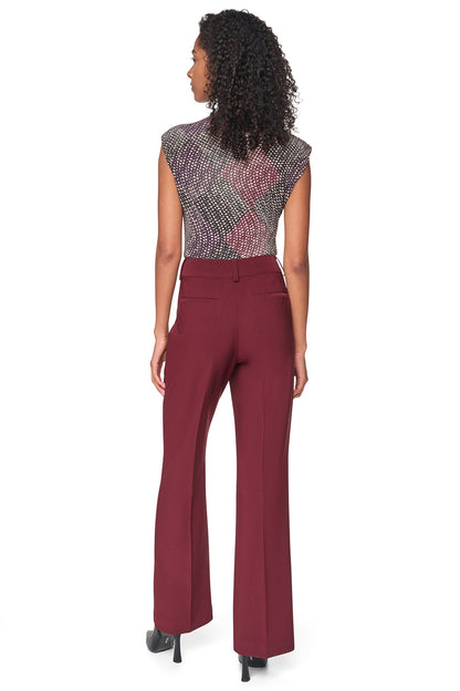 HIGH-RISE WIDE LEG PANT Cabernet | DKNY