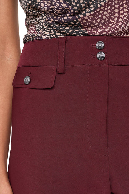 HIGH-RISE WIDE LEG PANT Cabernet | DKNY