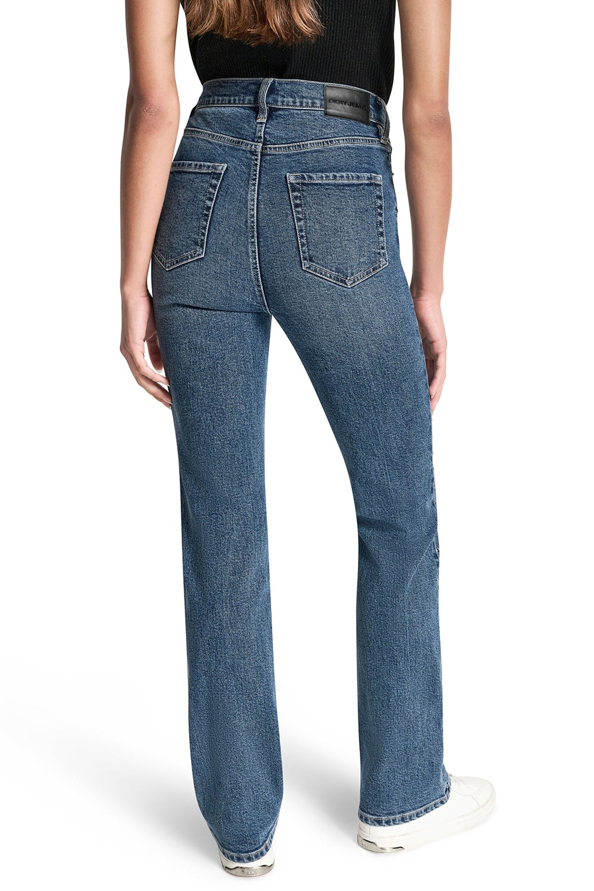 HIGH-RISE STUDDED BOOTCUT JEAN Cobble Hill | DKNY