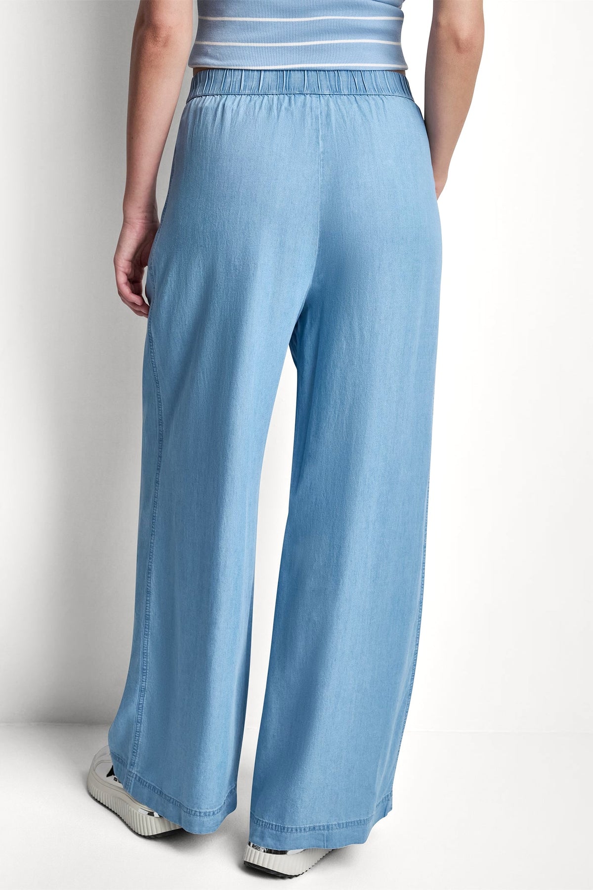 WIDE LEG TENCEL PANT Chambray | DKNY