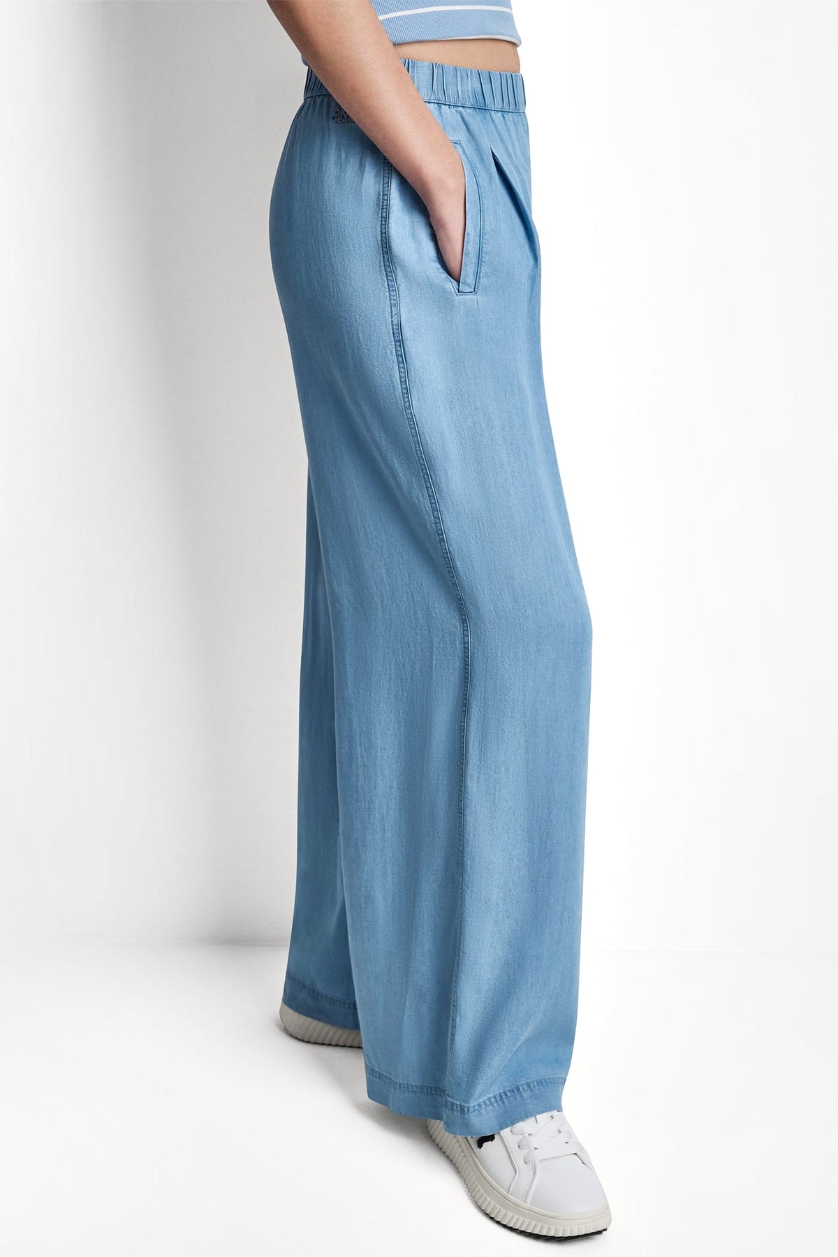 WIDE LEG TENCEL PANT Chambray | DKNY