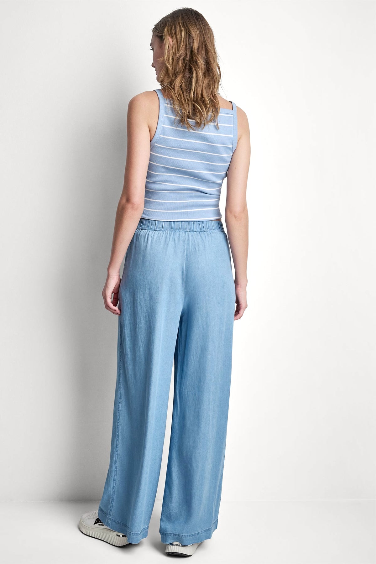 WIDE LEG TENCEL PANT Chambray | DKNY