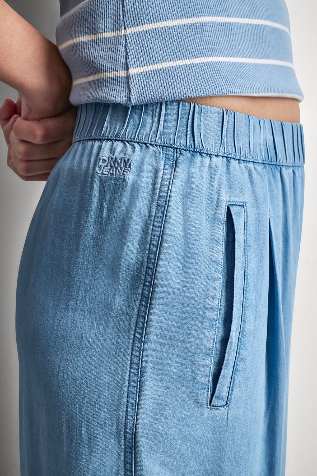 WIDE LEG TENCEL PANT Chambray | DKNY