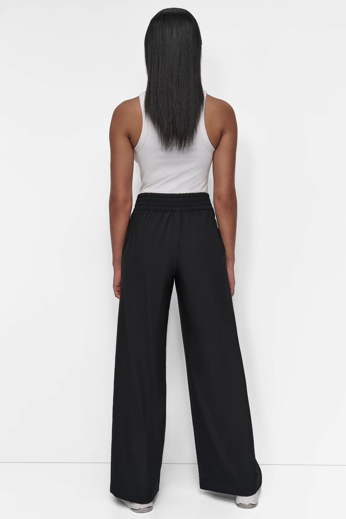 HIGH-RISE WIDE-LEG PANT Black | DKNY
