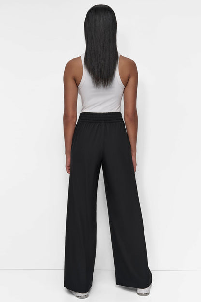 HIGH-RISE WIDE-LEG PANT Black | DKNY