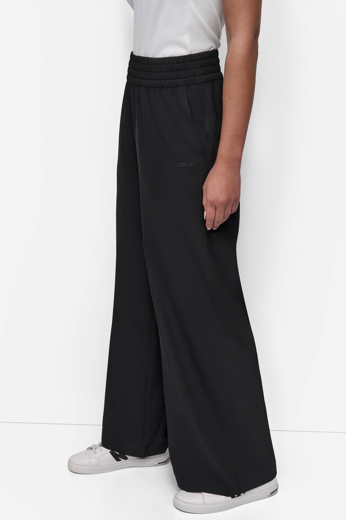 HIGH-RISE WIDE-LEG PANT Black | DKNY