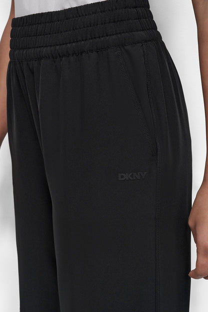 HIGH-RISE WIDE-LEG PANT Black | DKNY