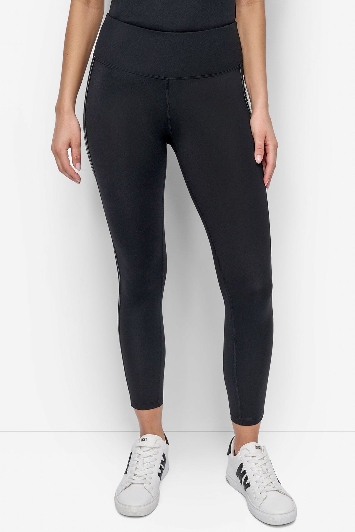 BALANCE COMPRESSION HIGH-WAIST 7/8 TIGHT WITH LOGO Black/Black | DKNY