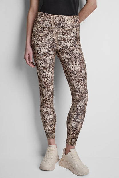 HIGH-RISE 7/8 PRINTED LEGGING Serpent Chestnut | DKNY