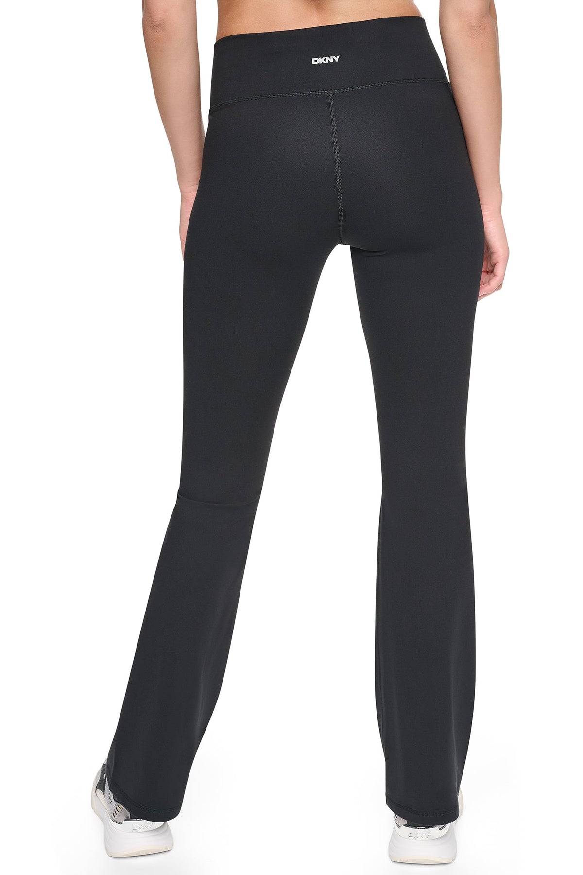 BALANCE COMPRESSION CROSSOVER FRONT FLARE PANT Black | DKNY