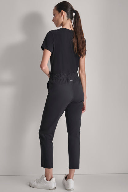 CROPPED MID-RISE BALANCE COMPRESSION SKINNY PANT Black | DKNY
