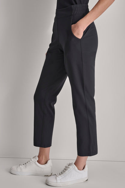 CROPPED MID-RISE BALANCE COMPRESSION SKINNY PANT Black | DKNY
