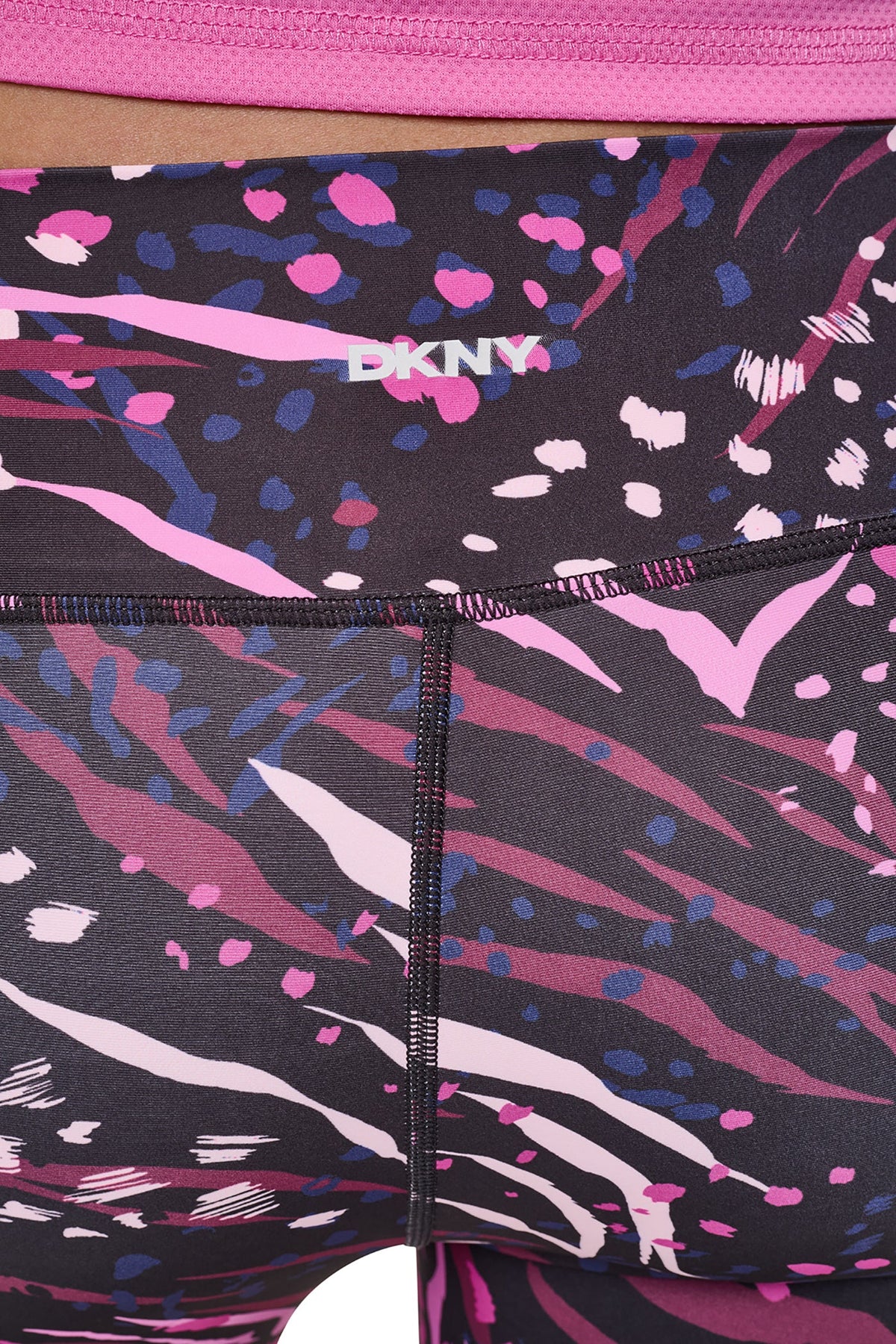 HIGH-RISE 7/8 LENGTH PRINTED LEGGINGS Tiger Floral Festive Pink | DKNY