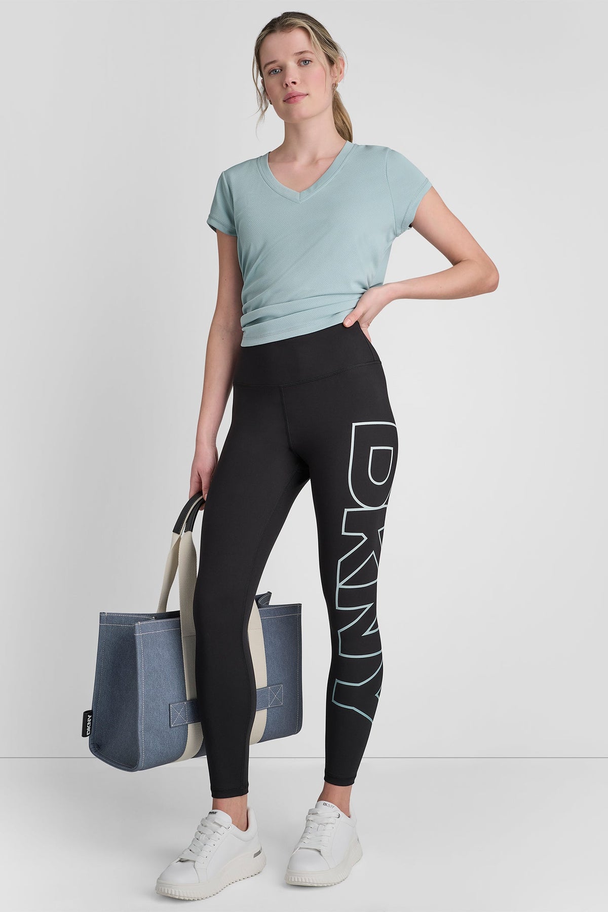 HIGH WAIST 7/8 BALANCE COMPRESSION EXPLODED OMBRE Mineral Combo | DKNY