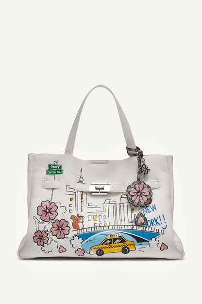 BRYAR LARGE SATCHEL Marshmallow | DKNY