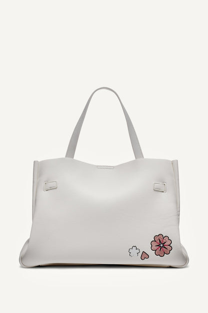BRYAR LARGE SATCHEL Marshmallow | DKNY