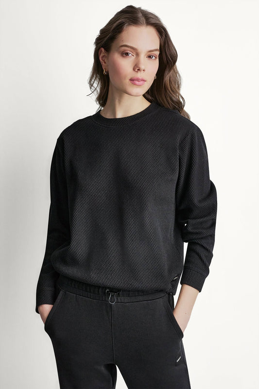 JACQUARD KNIT PULLOVER Eggnog | DKNY