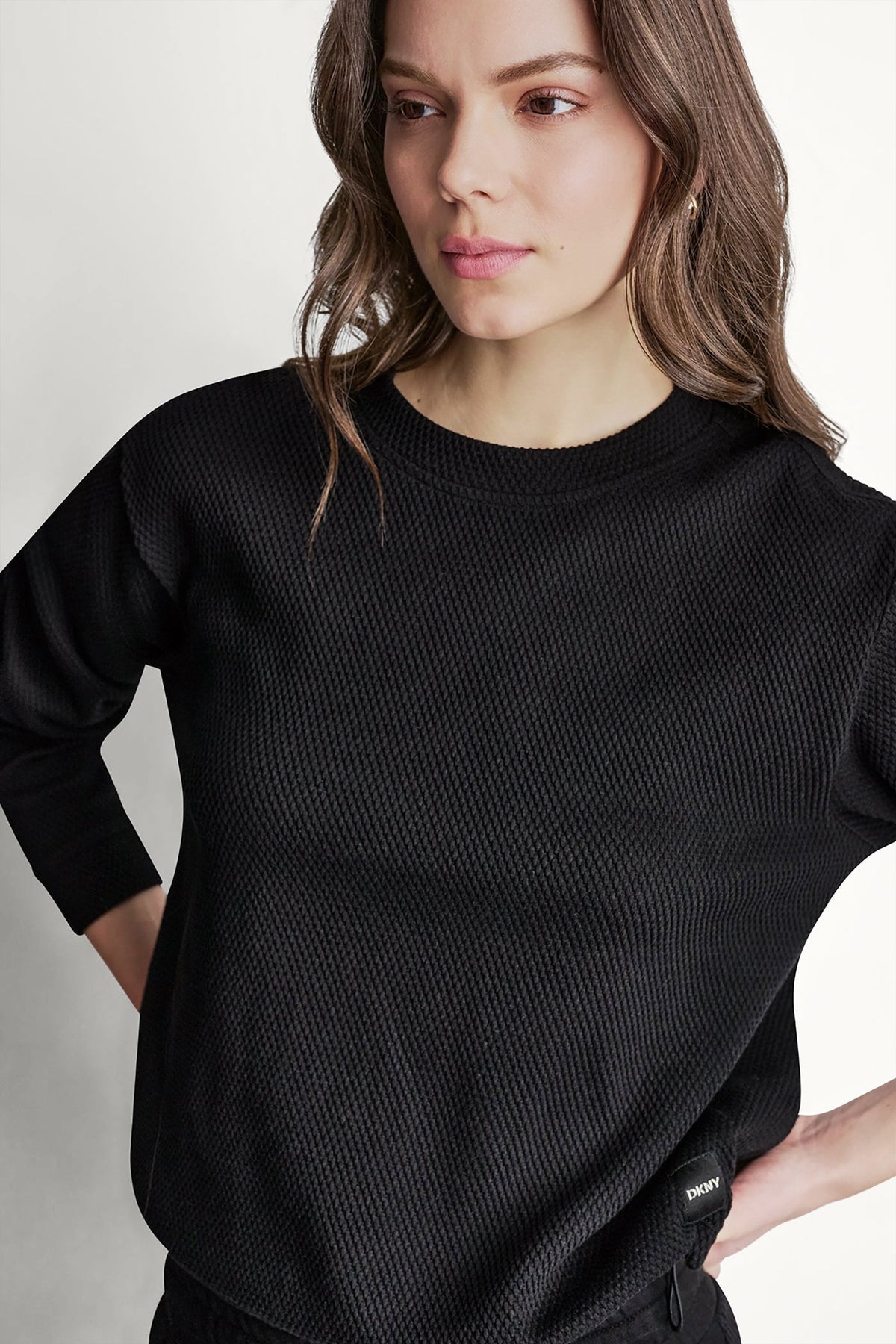JACQUARD KNIT PULLOVER Eggnog | DKNY