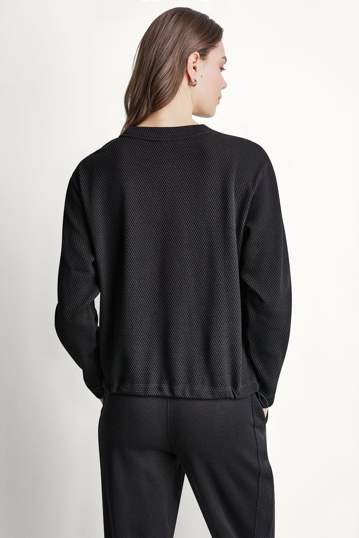 JACQUARD KNIT PULLOVER Black | DKNY