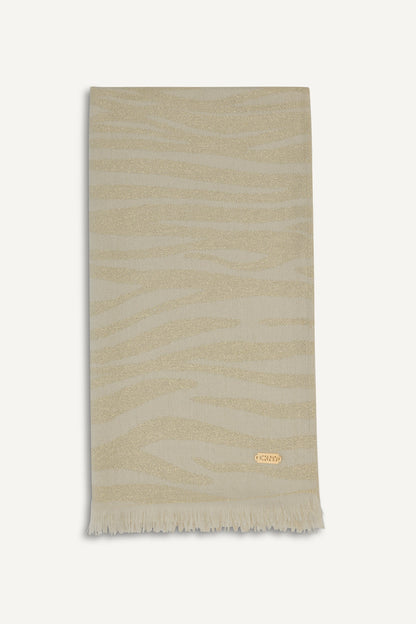 METALLIC ZEBRA WRAP IVORY | DKNY