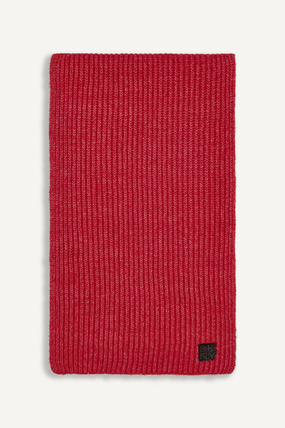 SHAKER STITCH RIB SCARF Black | DKNY