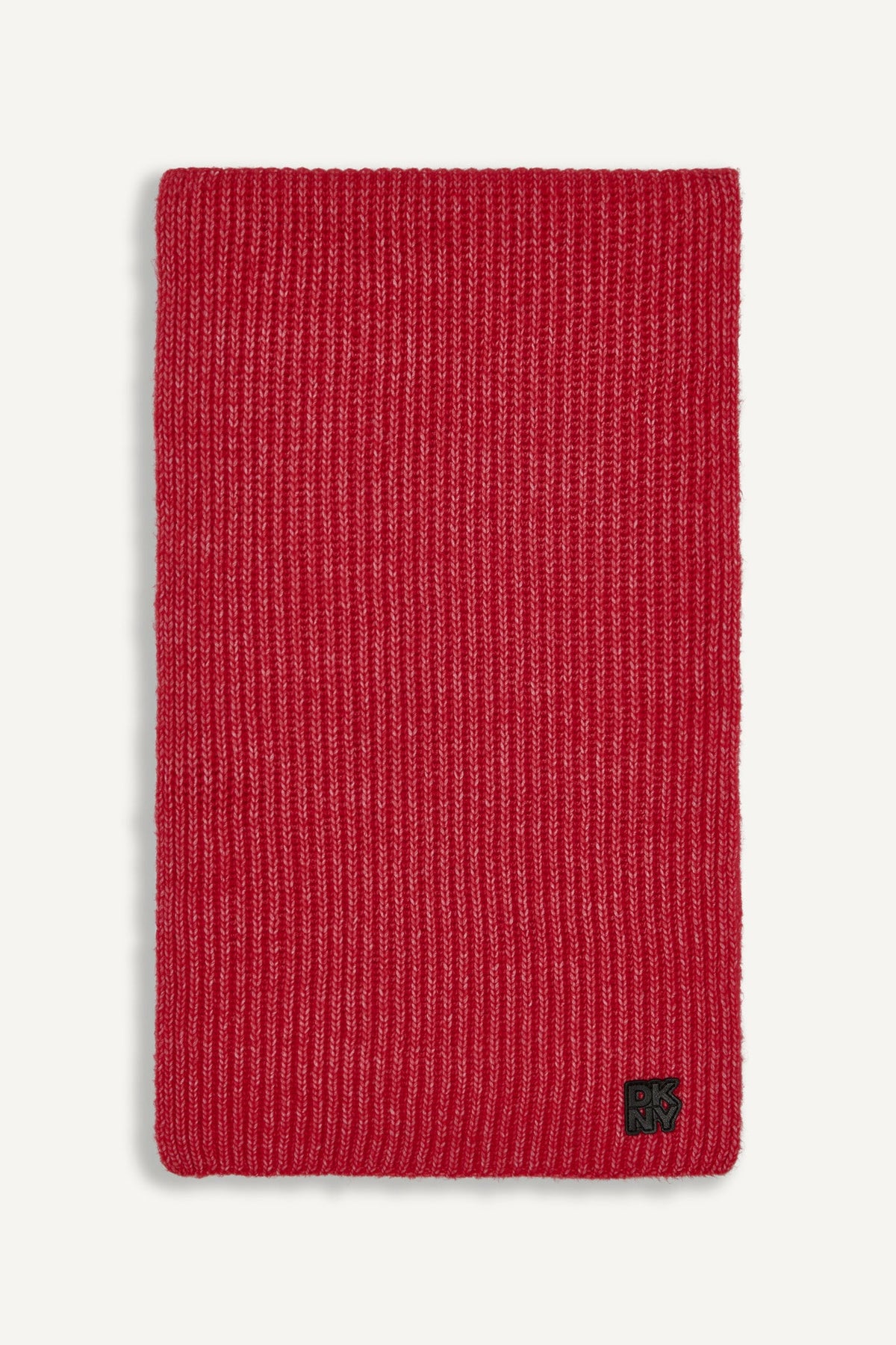 SHAKER STITCH RIB SCARF Black | DKNY