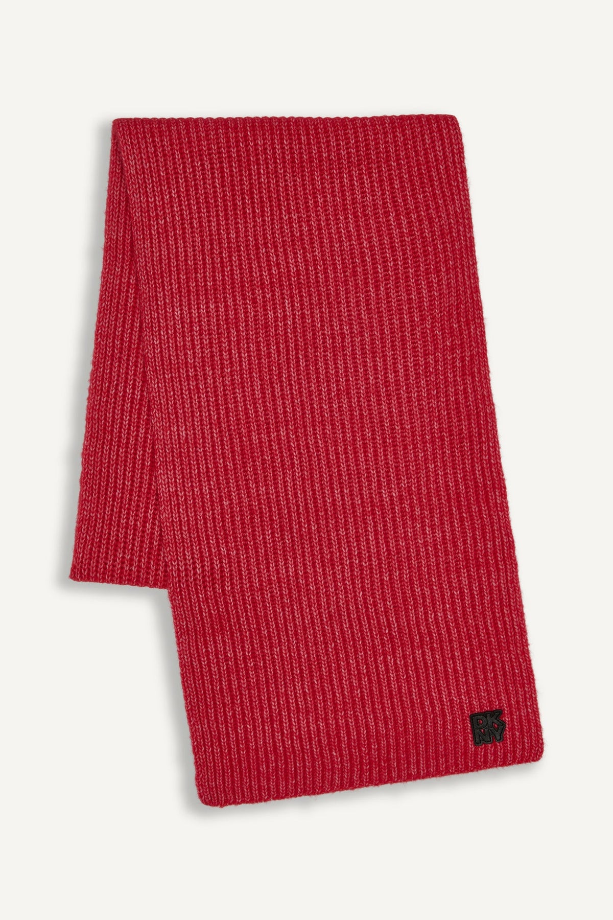 SHAKER STITCH RIB SCARF Black | DKNY