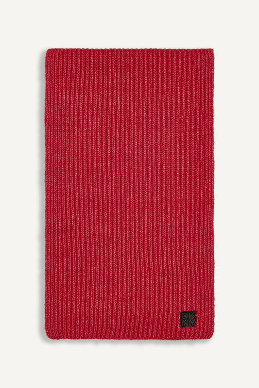 SHAKER STITCH RIB SCARF Red | DKNY