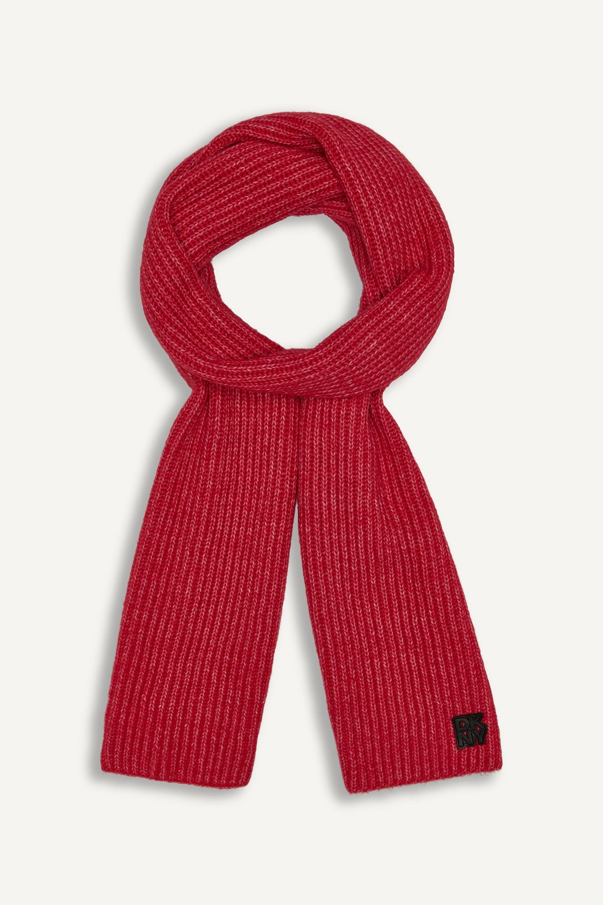 SHAKER STITCH RIB SCARF Red | DKNY