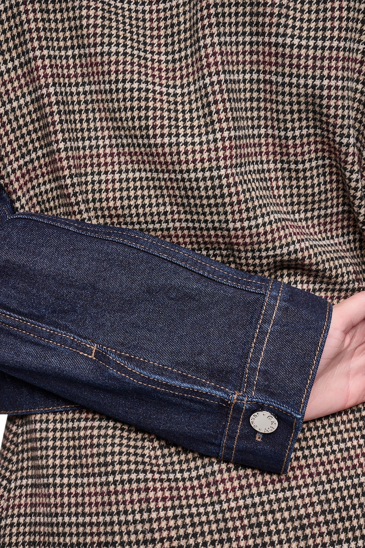 MIXED MEDIA DENIM JACKET Fearless/Houndstooth | DKNY