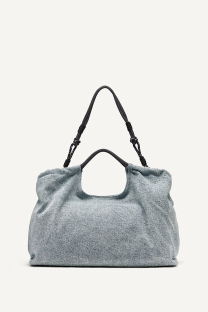 MABEL DENIM LARGE LOGO TOTE Acid Wash | DKNY