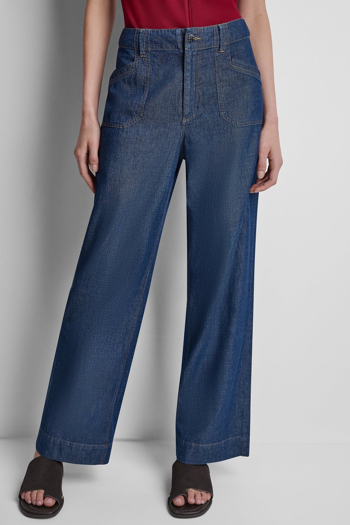 HIGH-RISE STRAIGHT LEG PANT Crosby Wash | DKNY