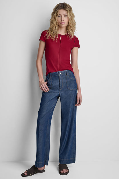 HIGH-RISE STRAIGHT LEG PANT Crosby Wash | DKNY