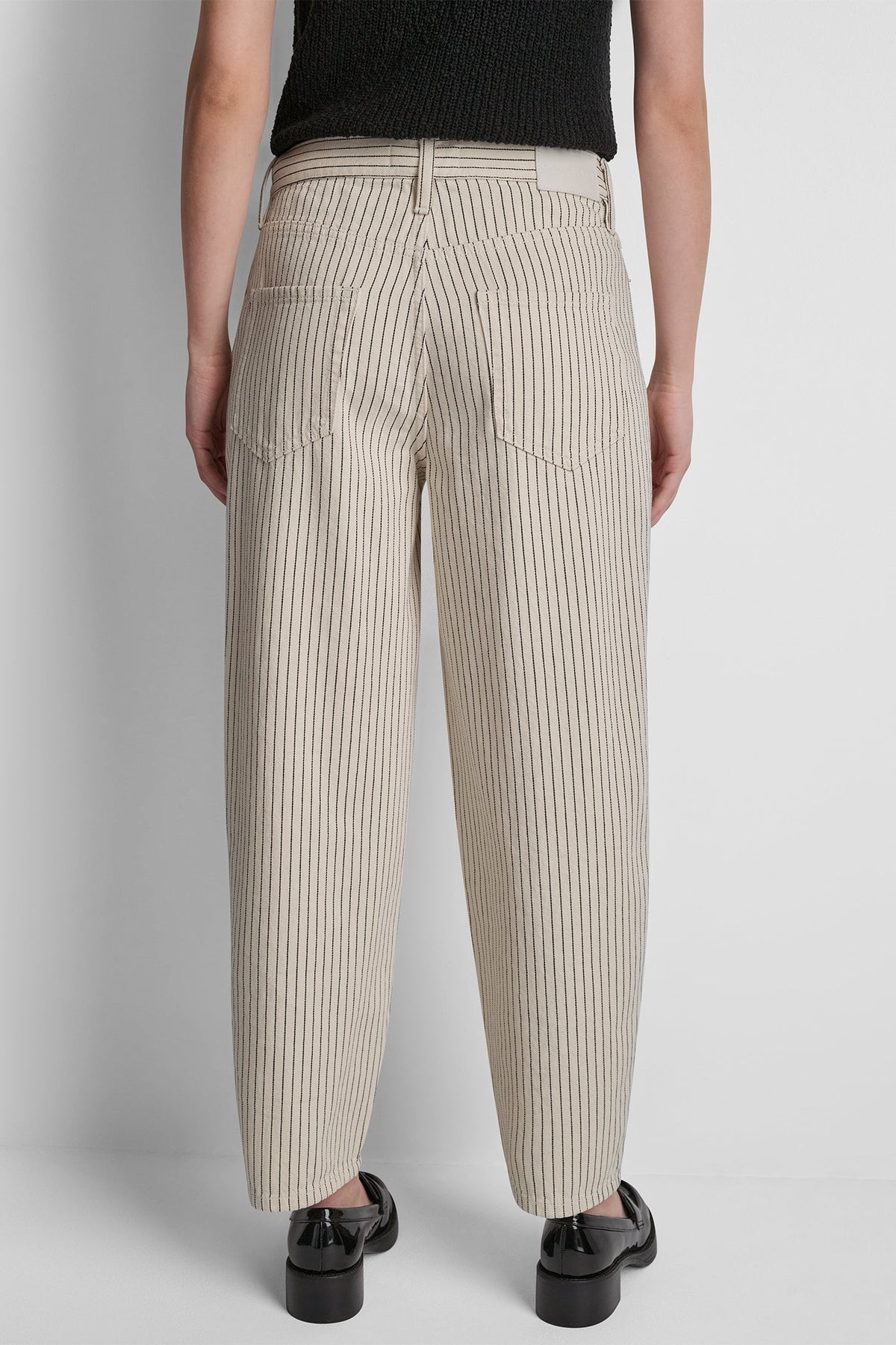 MID-RISE BABY BARREL LEG Woodsmoke Autumn Stripe | DKNY