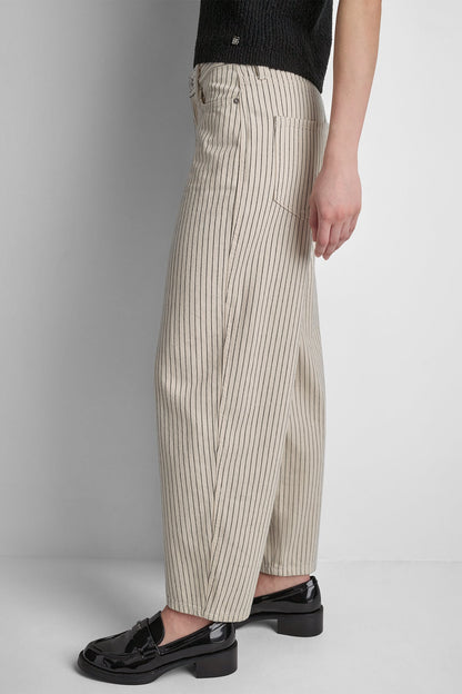 MID-RISE BABY BARREL LEG Woodsmoke Autumn Stripe | DKNY
