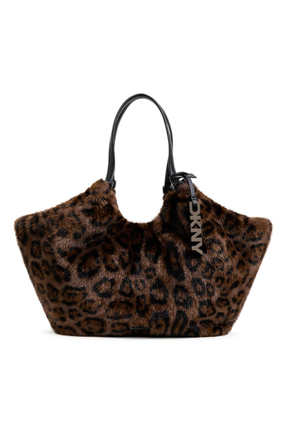PAULA MEDIUM FAUX FUR TOTE LEOPARD | DKNY