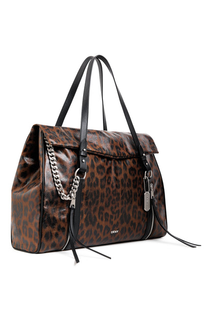 SKYE LARGE SATCHEL Leopard | DKNY