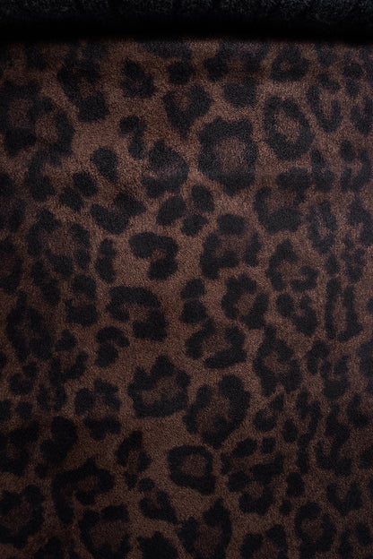 LEOPARD FAUX SUEDE MIDI SKIRT Panthera Chestnut | DKNY