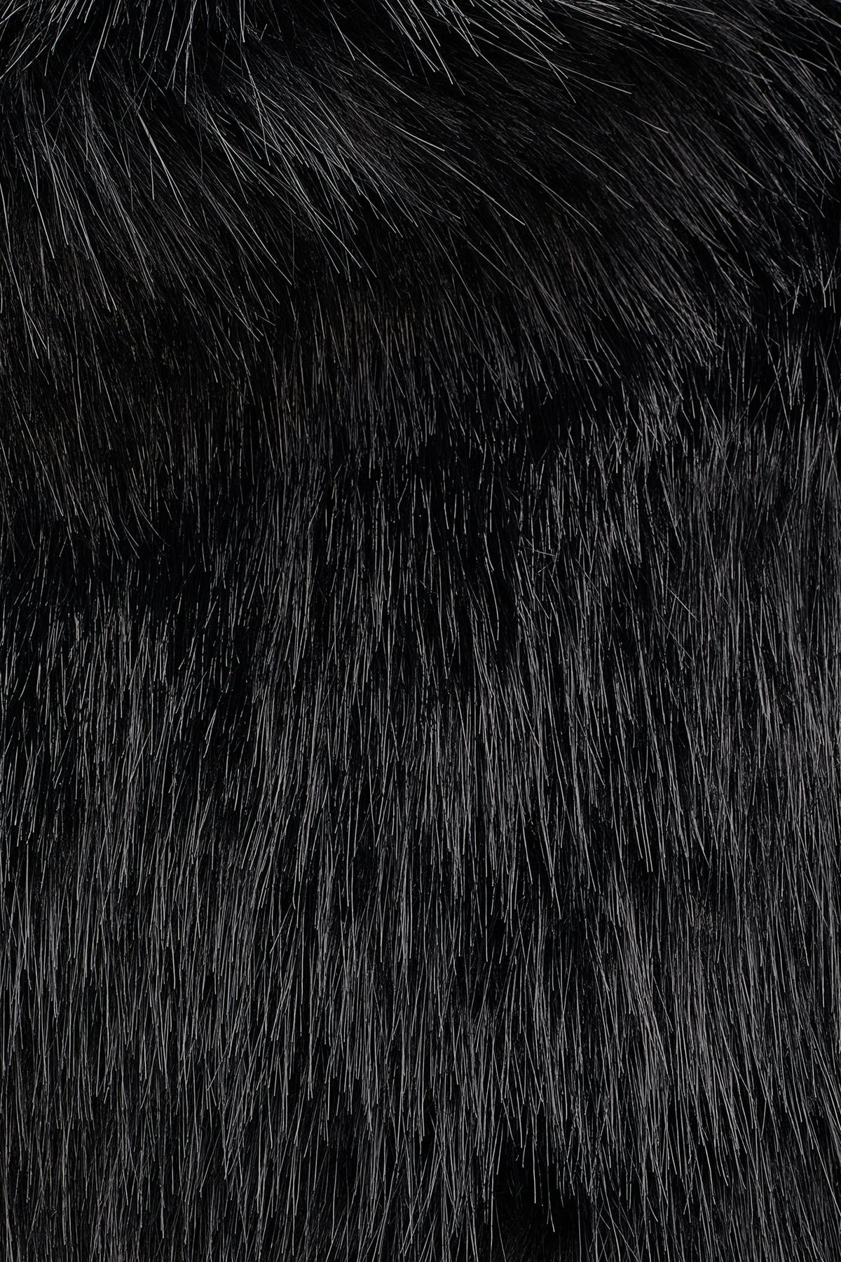 PAULA SMALL FAUX FUR TOTE Black/Silver | DKNY