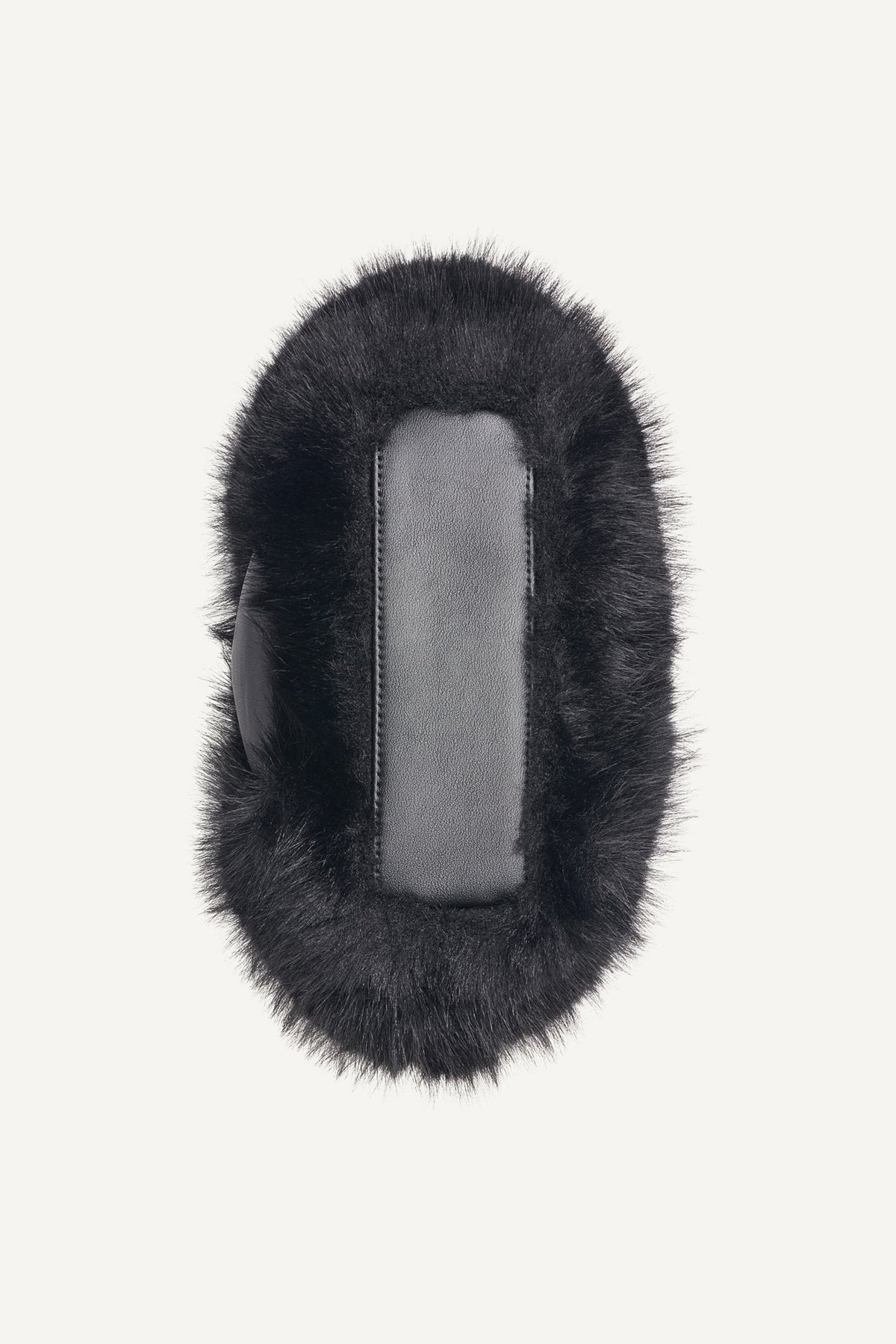 PAULA SMALL FAUX FUR TOTE Black/Silver | DKNY
