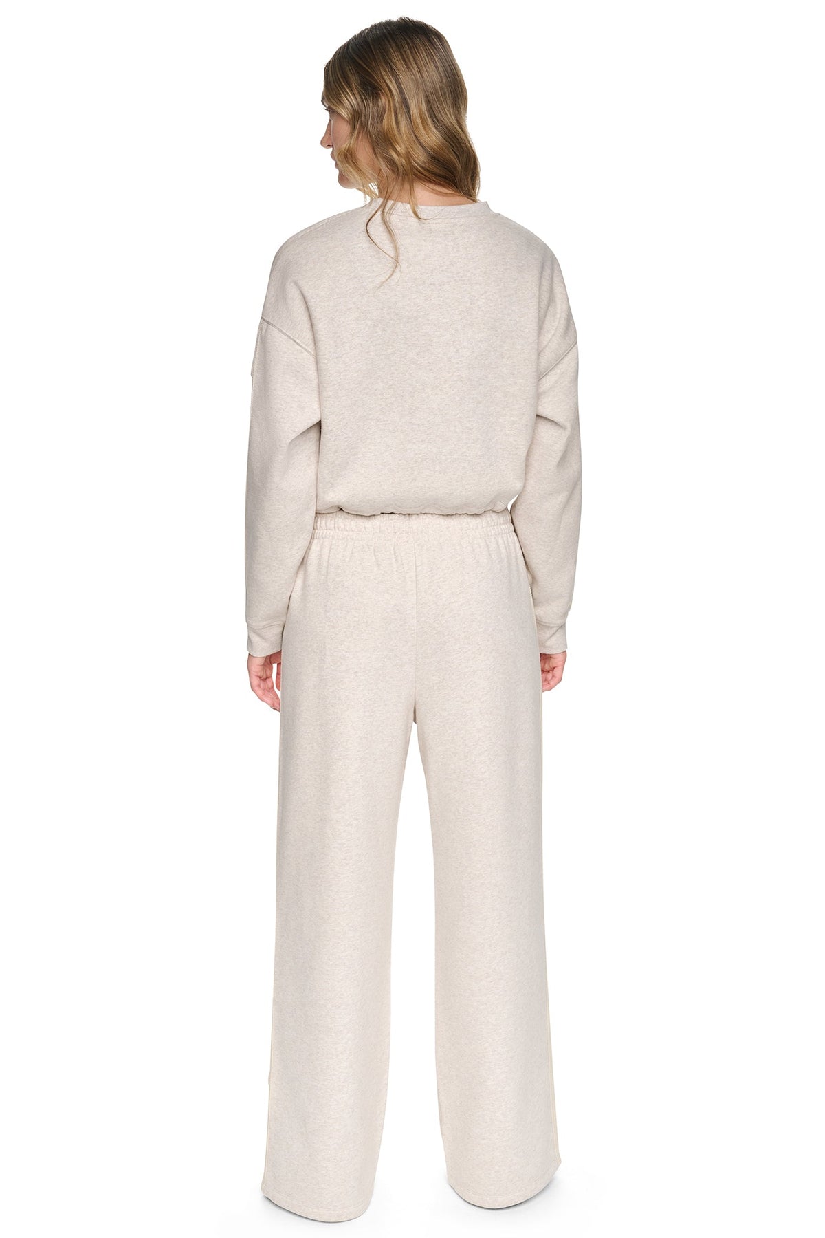 CROPPED STRIPED SWEATSHIRT Cortado Heather | DKNY