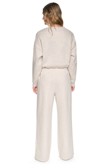 CROPPED STRIPED SWEATSHIRT Cortado Heather | DKNY