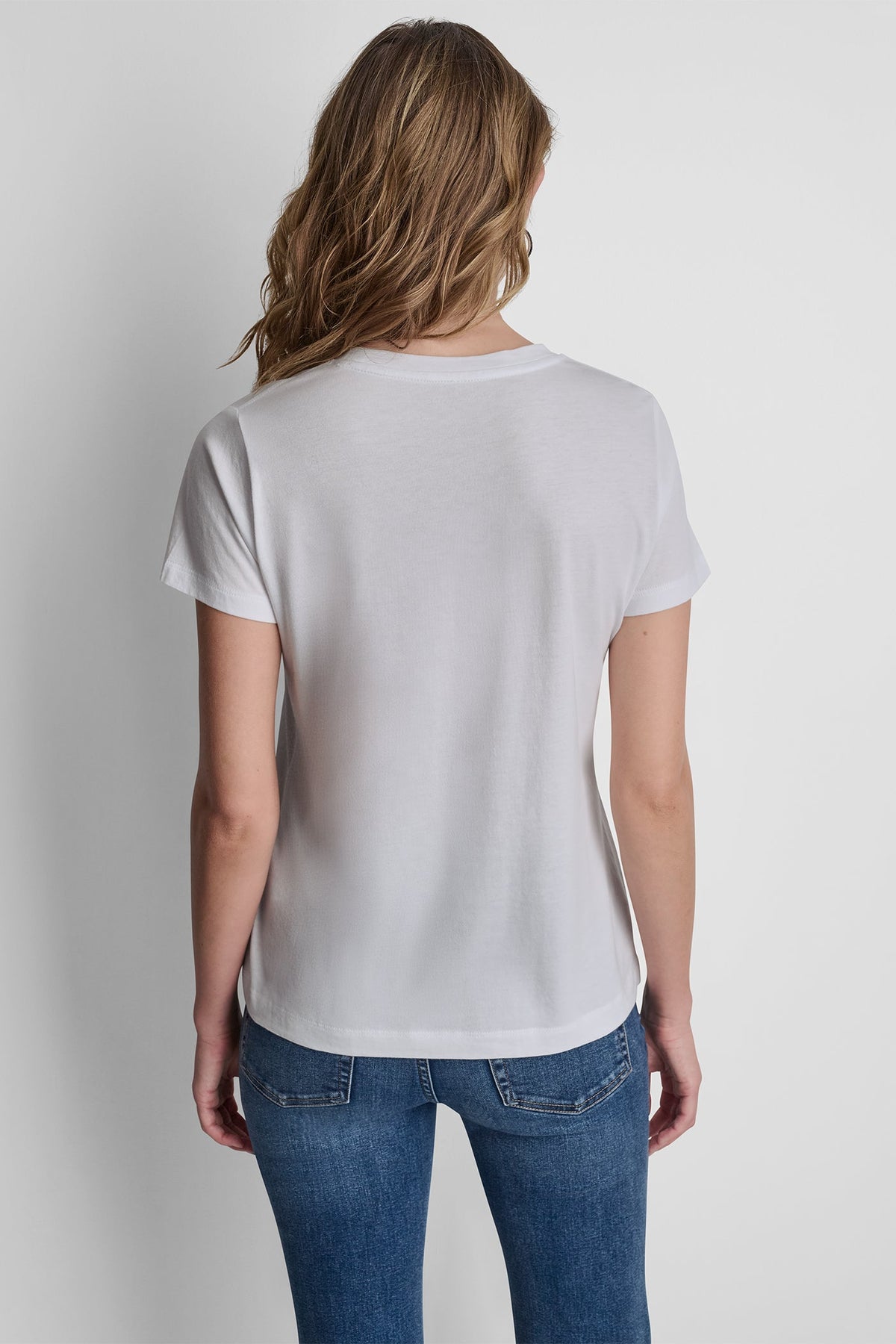 DKNY PHOTOREAL LOGO CREW NECK TEE White/Black Combo | DKNY